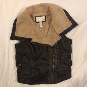 Leather Vest with Soft + Cozy Fur Lining